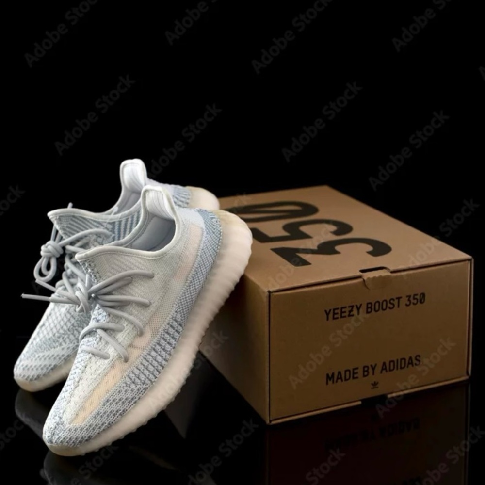 Pre-Owned - Adidas Yeezy Boost 350 V2 Cloud White Shoes - Size 12